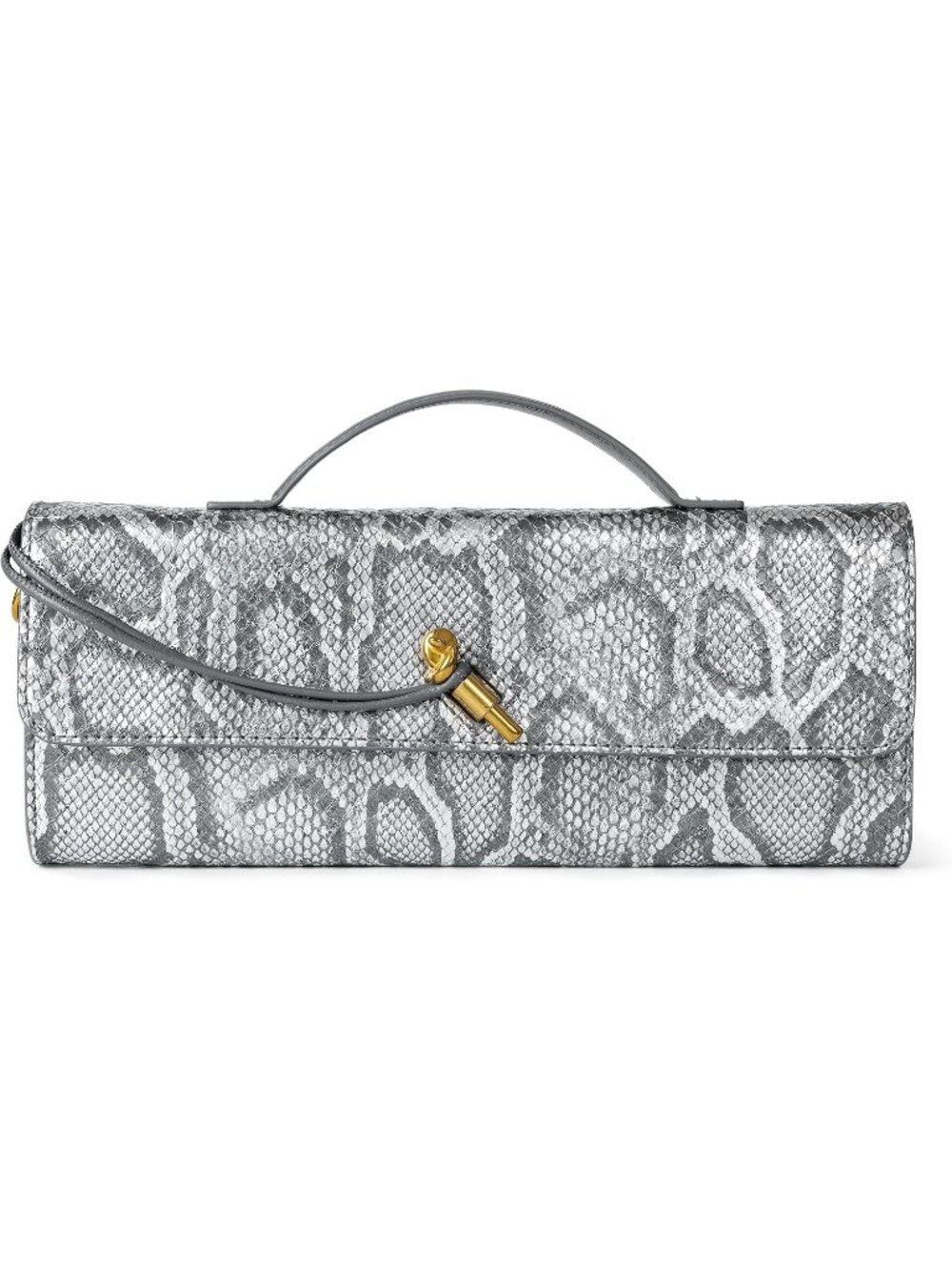 Women's Gray & Silver Clutch Woven Leather & Suede Handbags Formal Crossbody Bag